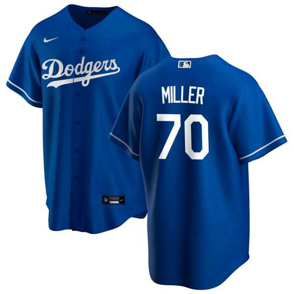 Mens Los Angeles Dodgers #70 Bobby Miller Blue Cool Base Stitched Baseball Jersey Dzhi